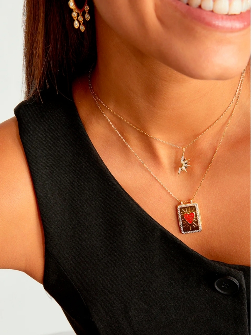 NIB $128 Mayamar "All You Need Is Love" 24k Gold Plated Necakle